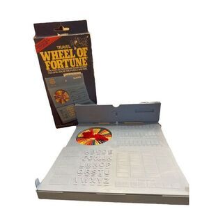 Wheel Of Fortune Travel Game Pressman 1988 Vtg COMPLETE  Instructions & Orig Pen